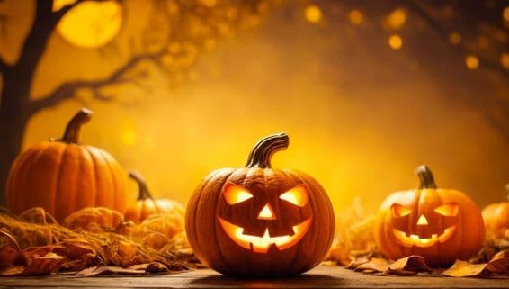 Calabaza de Halloween tallada