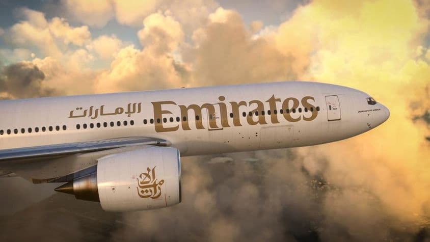avión de Emirates