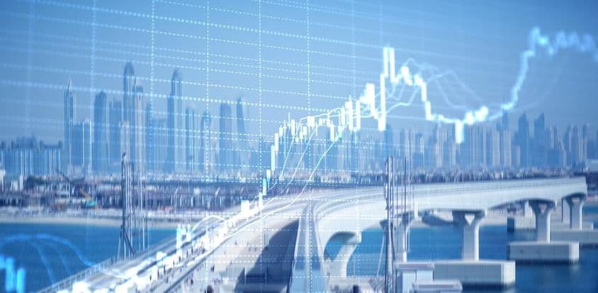 Dubái Marina, gráfico ascendente