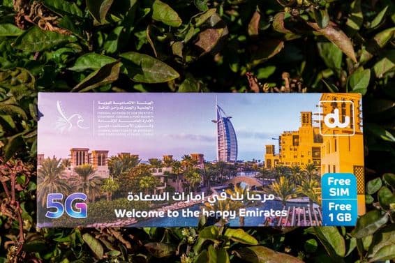 Paquete turístico de tarjeta SIM en Dubái.