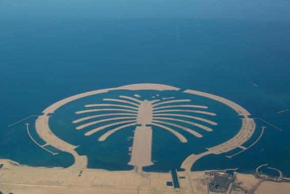 Isla artificial Palm Jebel Ali en Dubái.