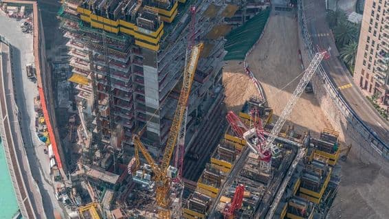 Edificio en construcción en Dubái.