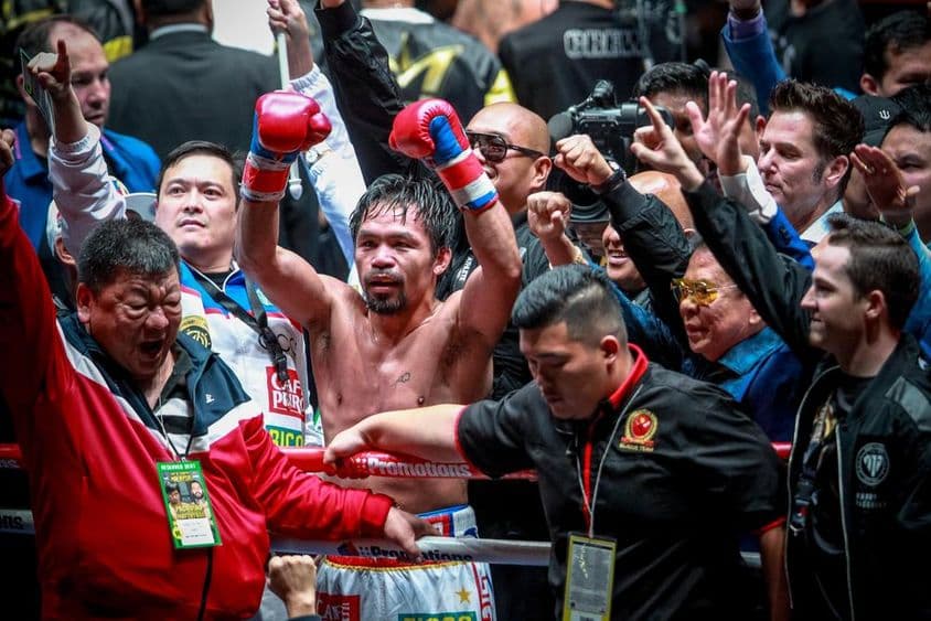 Manny Pacquiao campeón de boxeo.