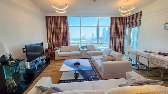 Área de sala de estar de un apartamento en Dubái.