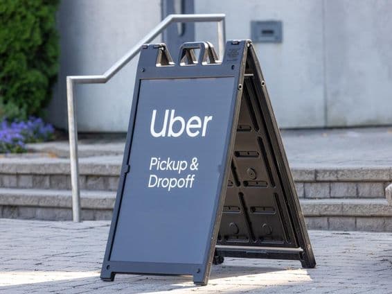 Punto de recogida de pasajeros de Uber.