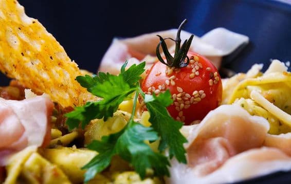 Concepto de comida mediterránea.
