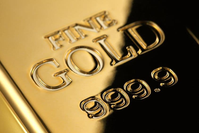 Oro con pureza de 999.9.