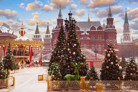 Festival de Navidad en Moscú.