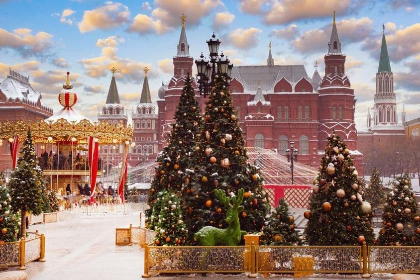 Festival de Navidad en Moscú.