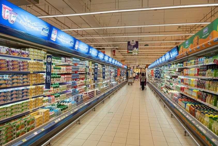 Dentro de una tienda en Dubái.