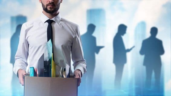 Siluetas de hombres comenzando a trabajar.