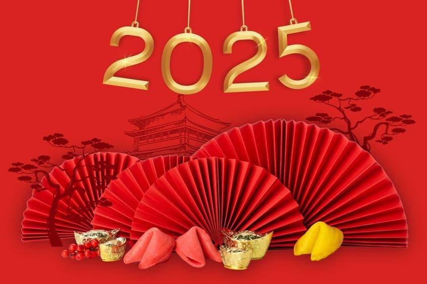 Año Nuevo Chino con decoraciones tradicionales chinas.