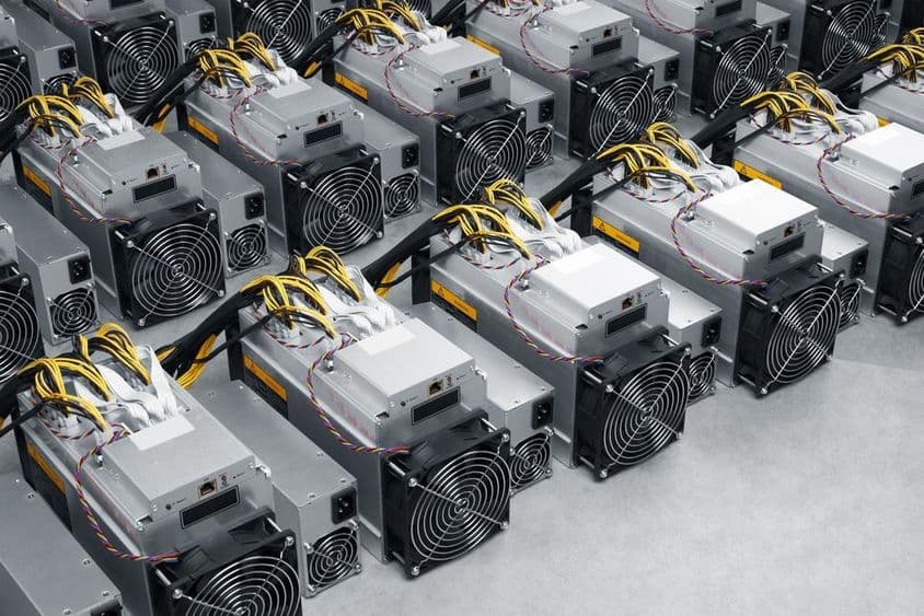 Máquina de minería de criptomonedas Bitcoin.