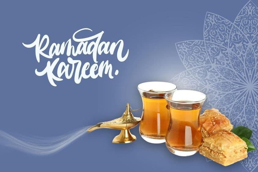 Tarjeta de felicitación para la celebración del Ramadán.