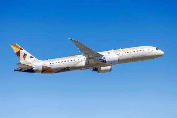 Avión Boeing 787-9 Dreamliner de Etihad.