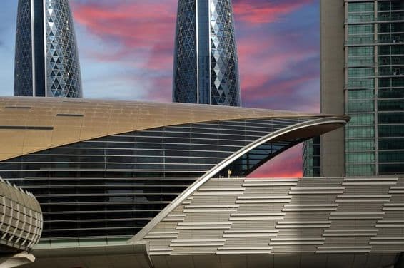 metro de Dubái, Emiratos Árabes Unidos.