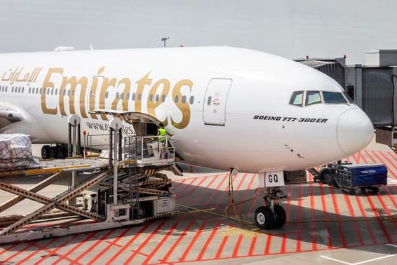 Boeing 777-300 ER de Emirates Airlines.