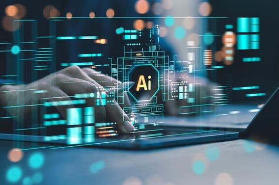 Personas usando laptops para interactuar con inteligencia artificial.