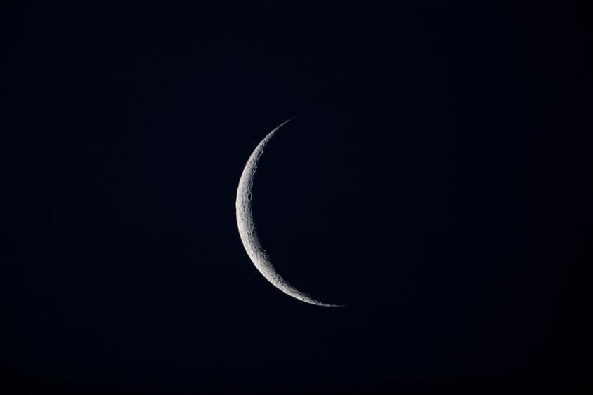 La Luna en el cielo.
