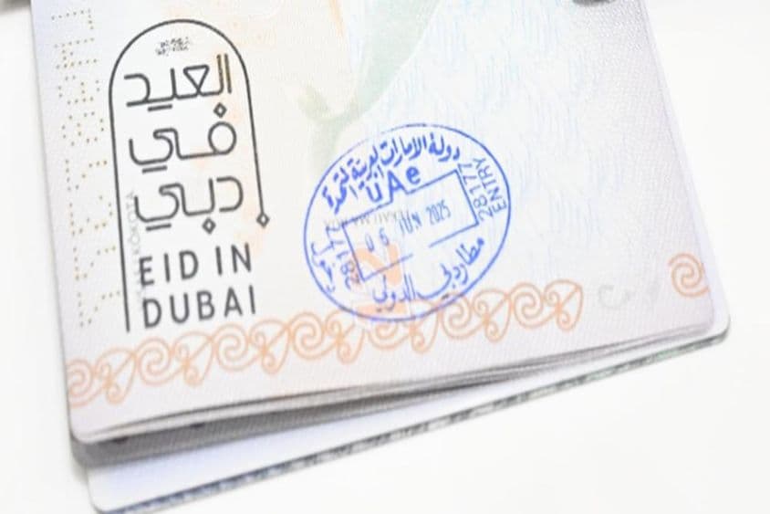 Sello del pasaporte de Dubái