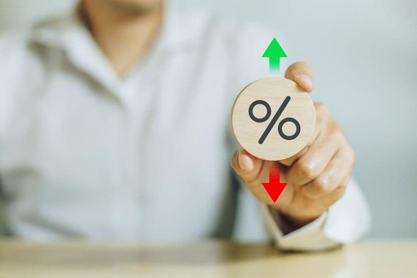 Cambio porcentual del PIB árbol dibujado a mano porcentaje.