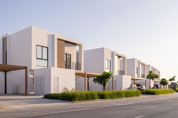 Casas adosadas modernas en Dubái.