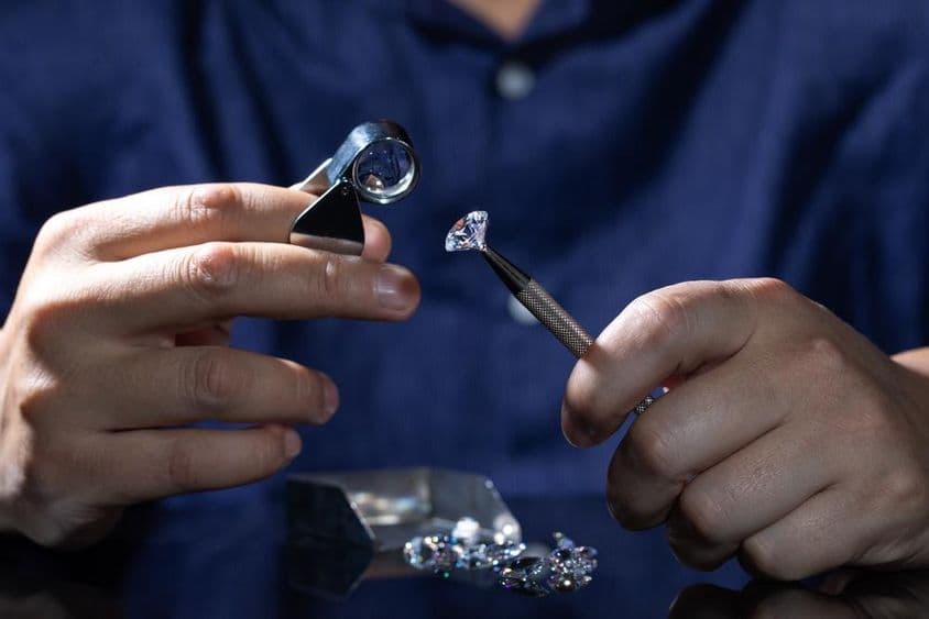 Diamantes naturales de cerca.