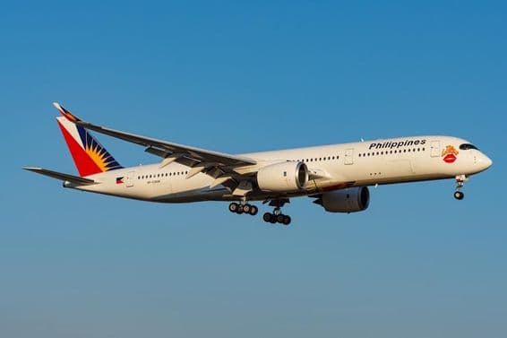 Avión Airbus A350-900 de Philippine Airlines.