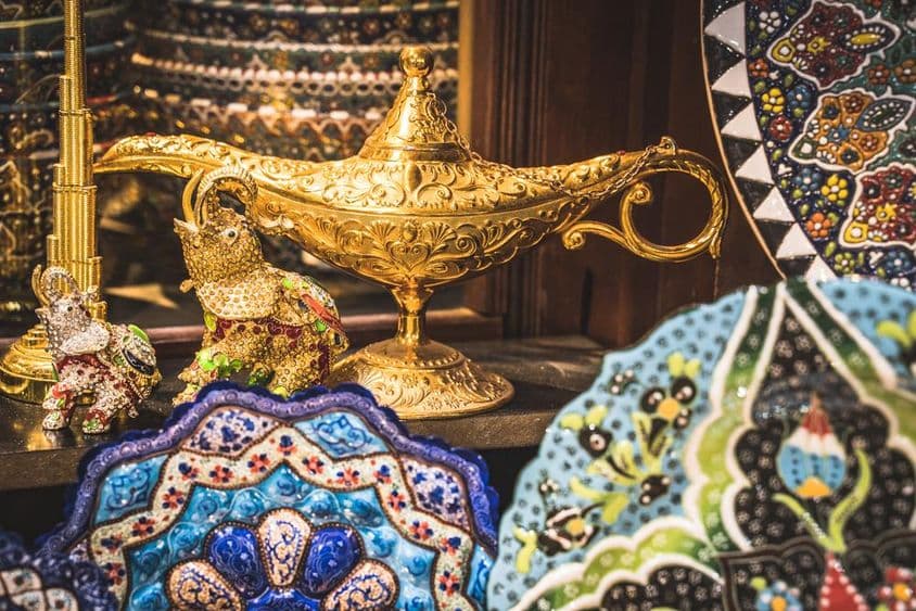 Mercado de Oro Árabe en el Viejo Dubái.