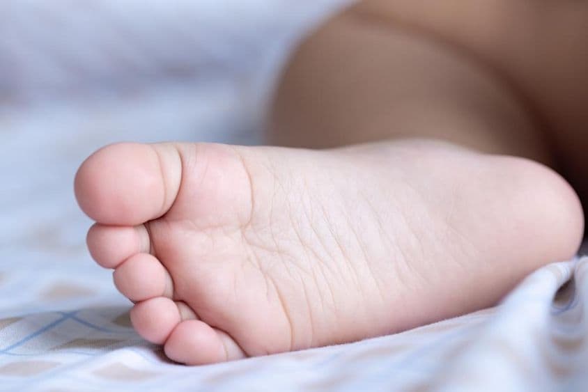 El pie de un bebé