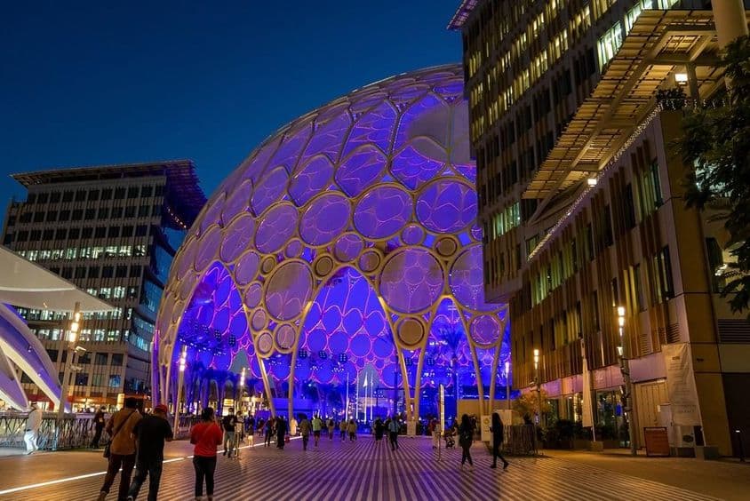 La cúpula de la Expo City Dubái.