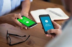 Pago enviado desde un smartphone.