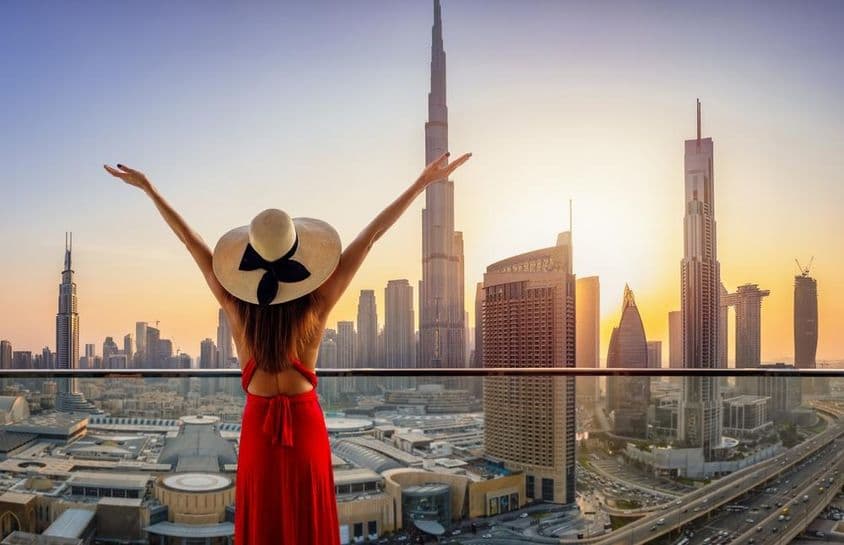 El moderno horizonte de los Emiratos Árabes Unidos.