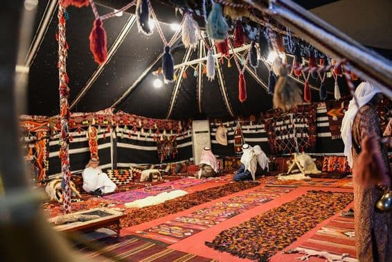 La tradicional carpa beduina.