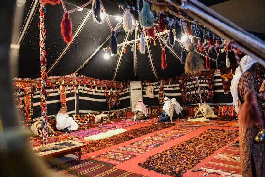 La tradicional carpa beduina.