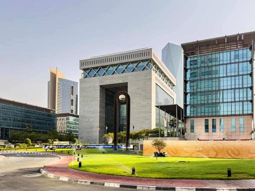 El Distrito de La Puerta en el DIFC, Dubái, Emiratos Árabes Unidos.