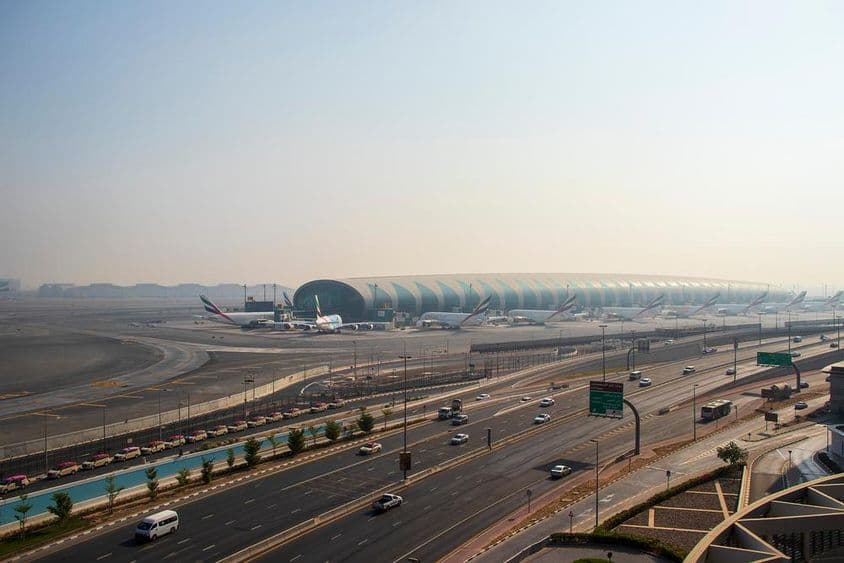 Vista del Aeropuerto Internacional de Dubai.