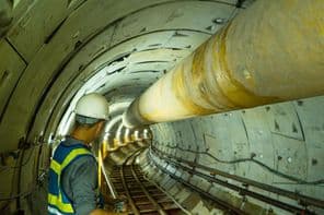 Infraestructura de túnel subterráneo.