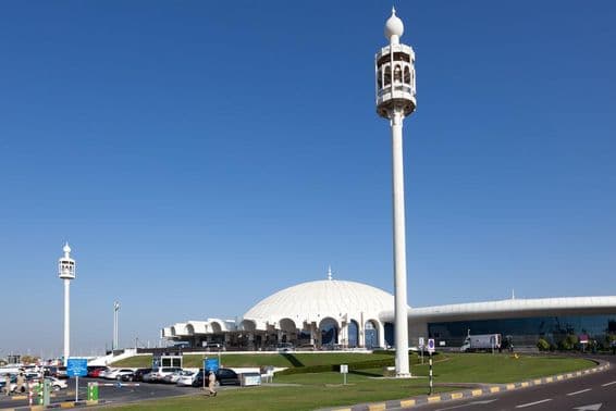 Terminal en el Aeropuerto Internacional de Sharjah.