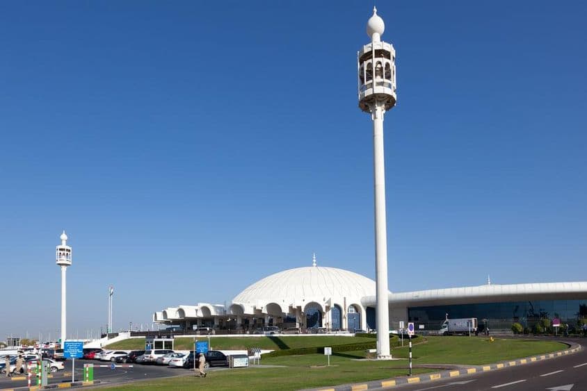 Terminal en el Aeropuerto Internacional de Sharjah.