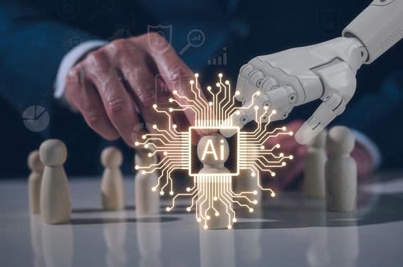 Tecnología de inteligencia artificial en tareas empresariales.