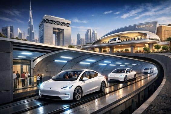 Dubai Loop con Teslas.