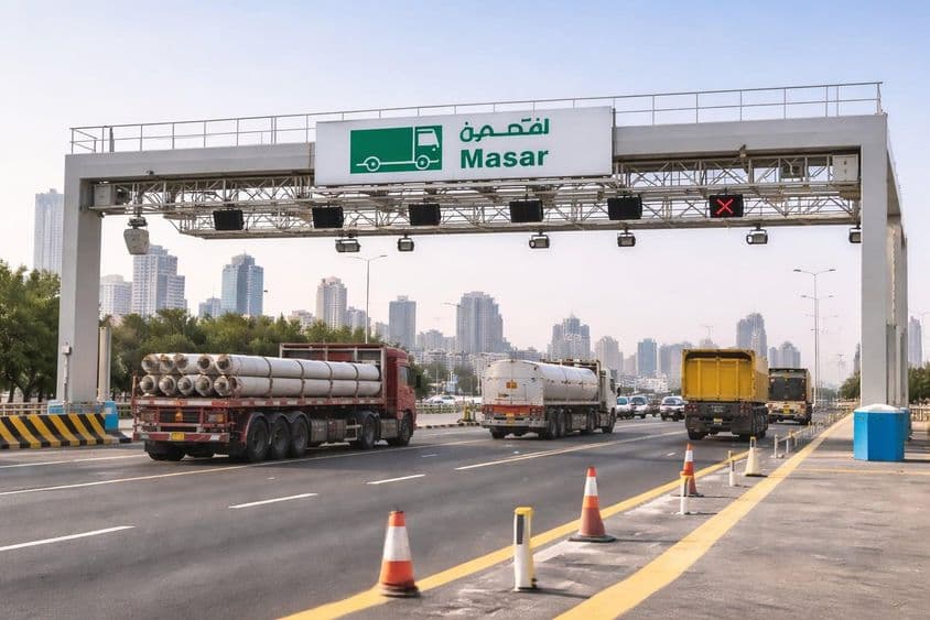 Puerta de camiones Masar en Sharjah.
