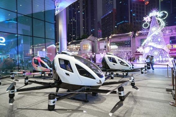 Taxis aéreos diseñados para el transporte de pasajeros.