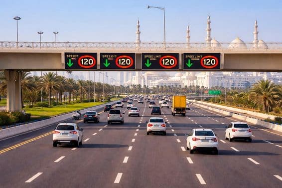 Cambios en los límites de velocidad en Abu Dhabi.