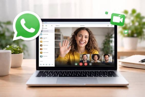 Pantalla de videollamada de WhatsApp Web
