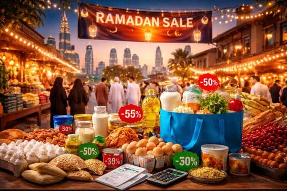 Mercado de Ramadán con monitoreo de precios.