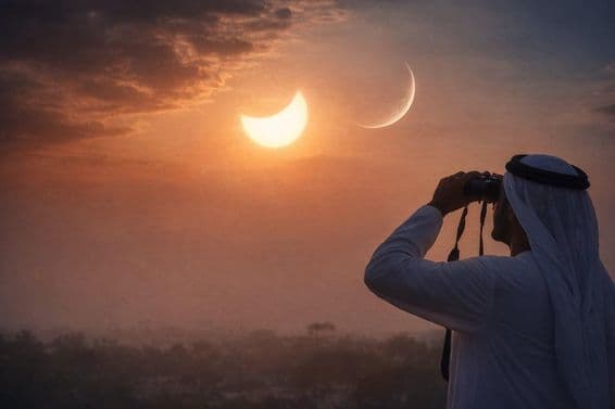 Observación peligrosa de la luna creciente.