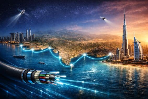 Corredor de datos en el mar digital