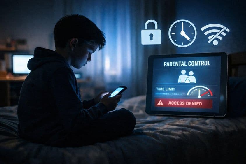 Niño y límites digitales